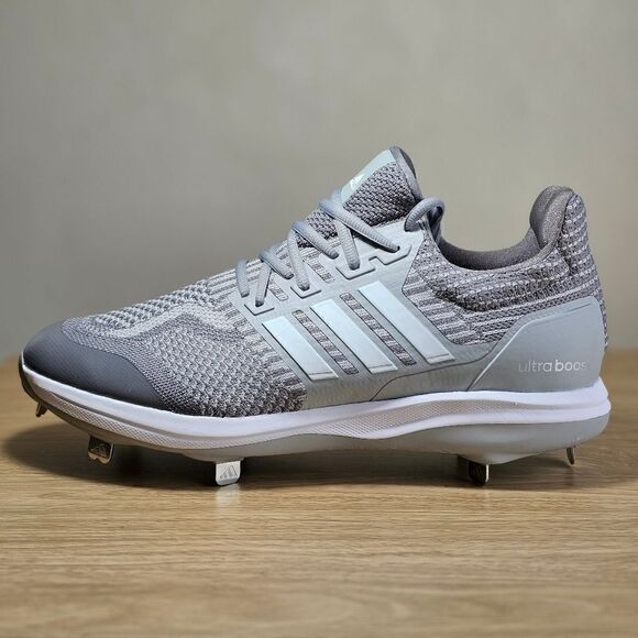 Adidas Ultraboost DNA 5.0 Baseball Cleats Shoes Grey White Men's 12.5 New ID9602 - Picture 5 of 14